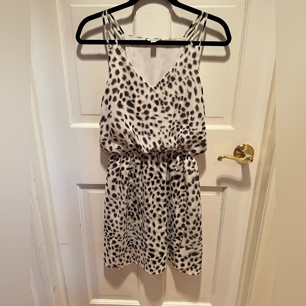 Guess Black and White Cheetah Print Dress - Size S